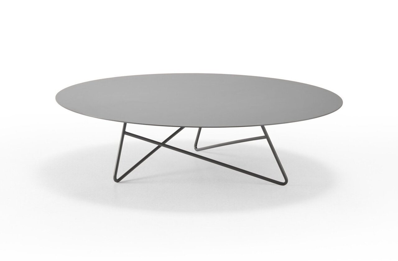 MemeDesign Ermione Metall - Couchtisch - Ø 90 x H 25 cm - Grafite