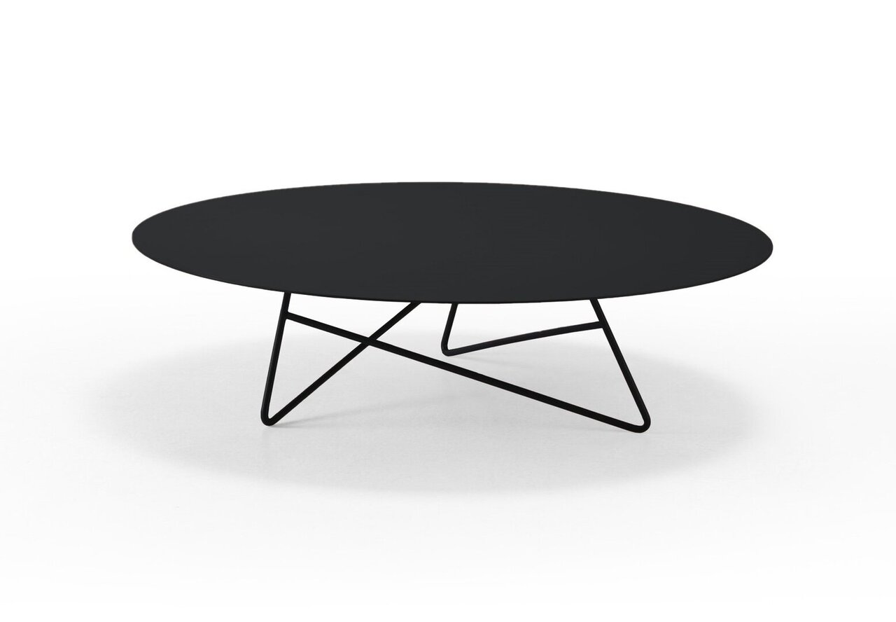 MemeDesign Ermione Metall - Couchtisch - Ø 90 x H 25 cm - Nero