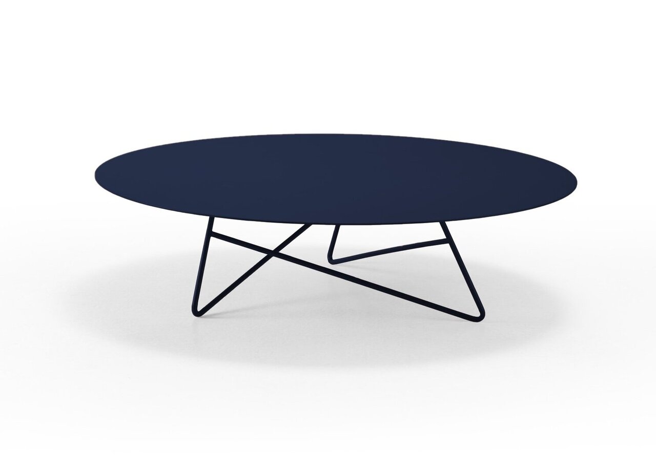 MemeDesign Ermione Metall - Couchtisch - Ø 90 x H 25 cm - Blu Navy