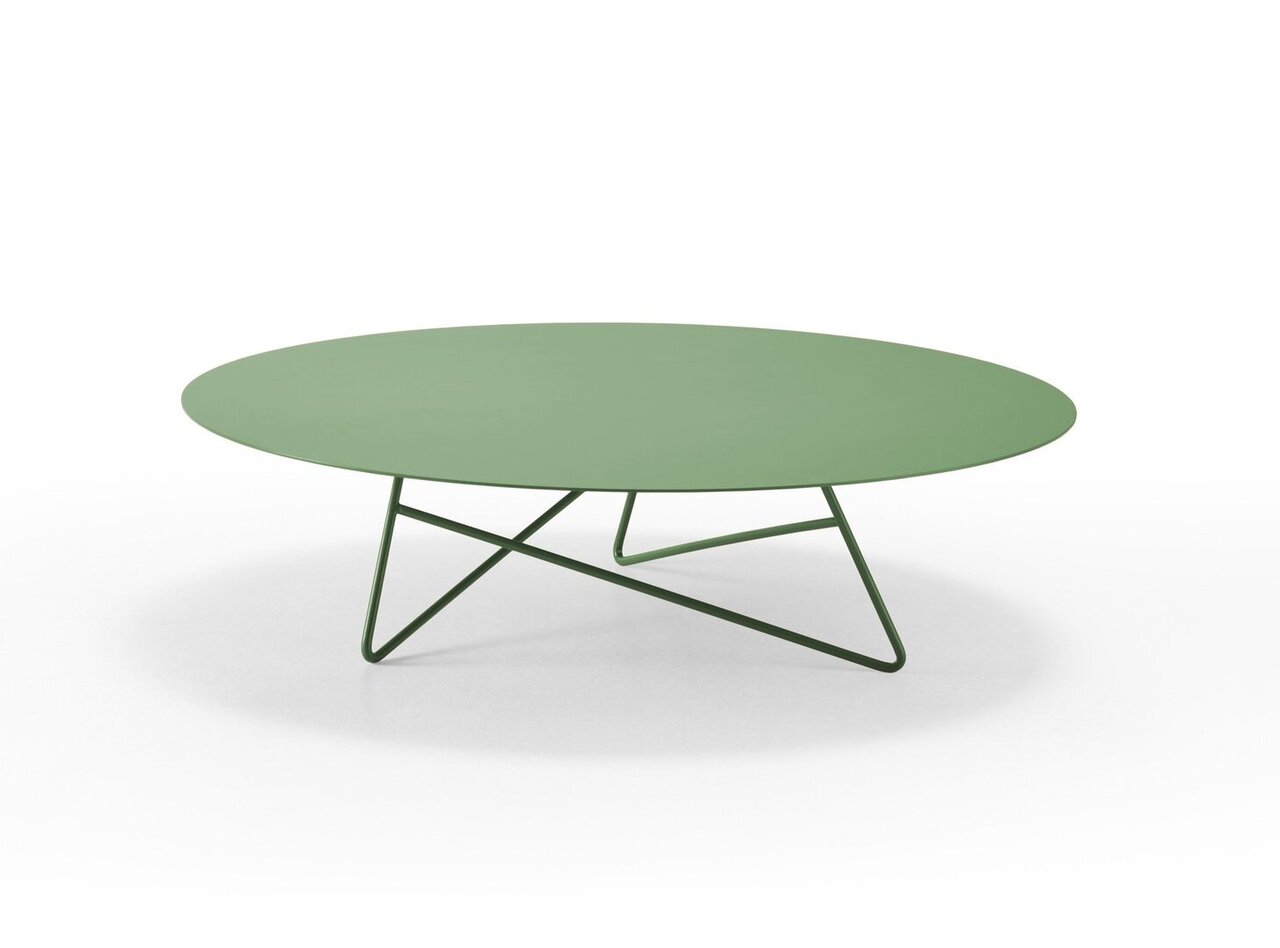 MemeDesign Ermione Metall - Couchtisch - Ø 90 x H 25 cm - Oliva