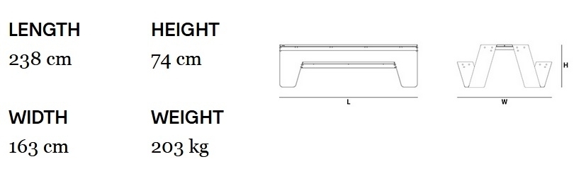 Extremis Hopper Picnic Table 240 cm
