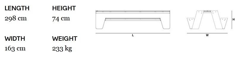 Extremis Hopper Picnic Table 300 cm