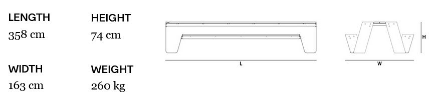 Extremis Hopper Picnic Table 360 cm