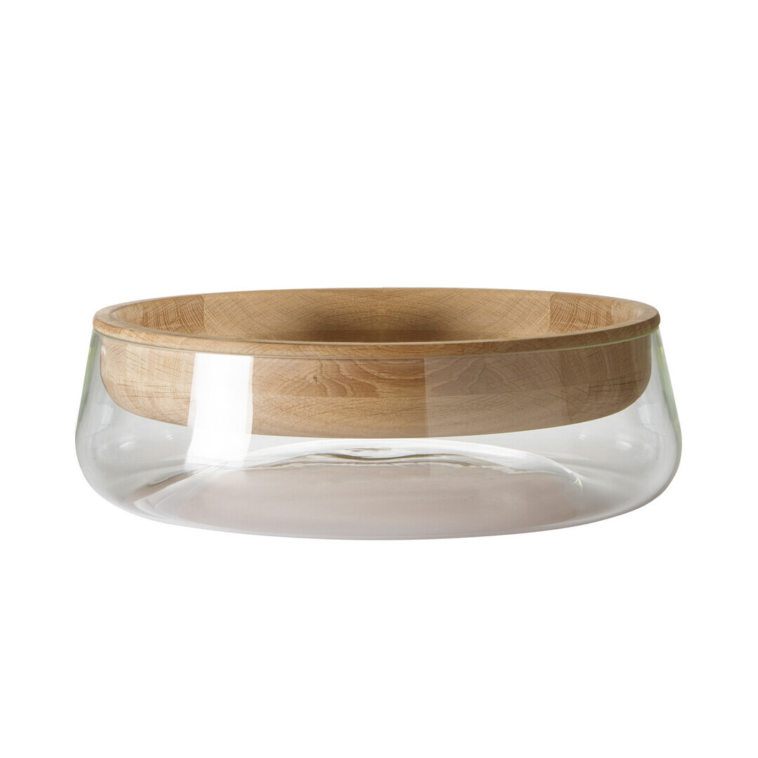 Peruse - Double Bowl - Eiche geölt / Glas klar