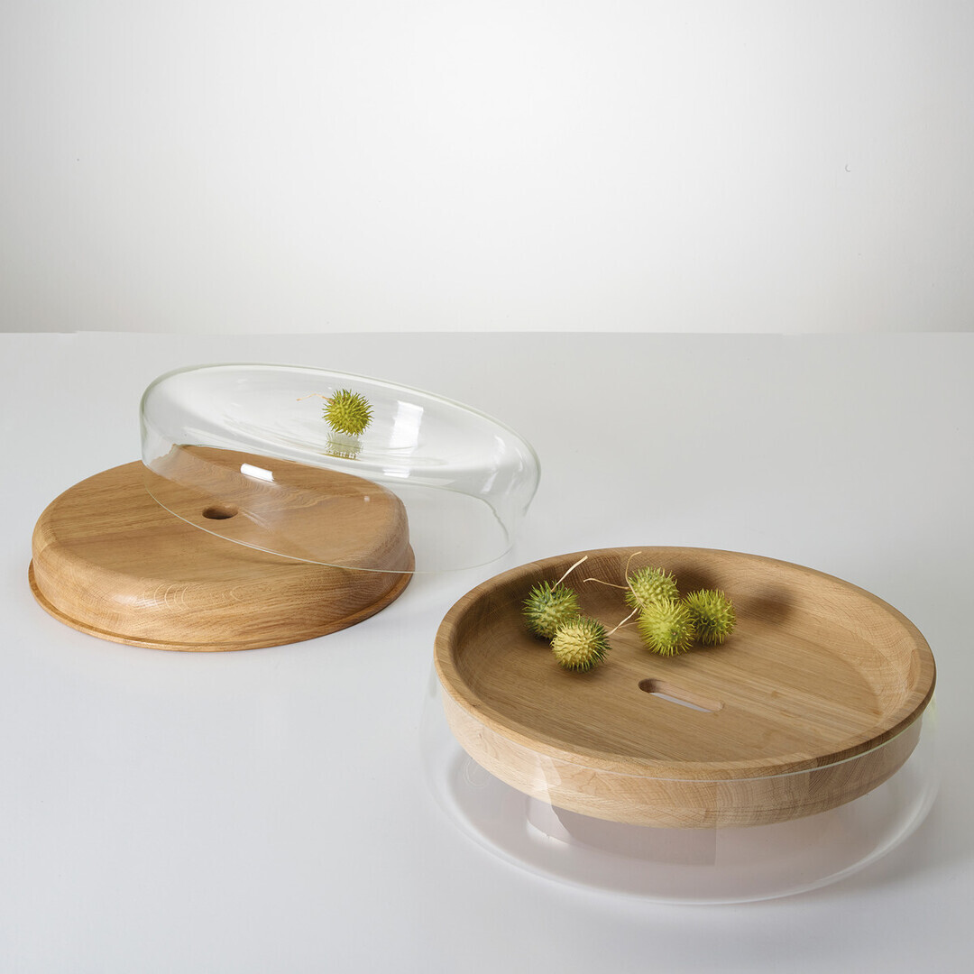 Peruse - Double Bowl - Eiche geölt / Glas klar