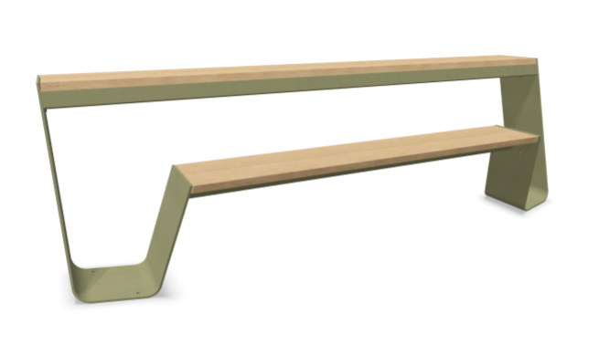 Extremis Hopper Bench 240 cm - Verdigris