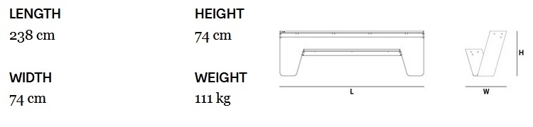 Extremis Hopper Bench 240 cm
