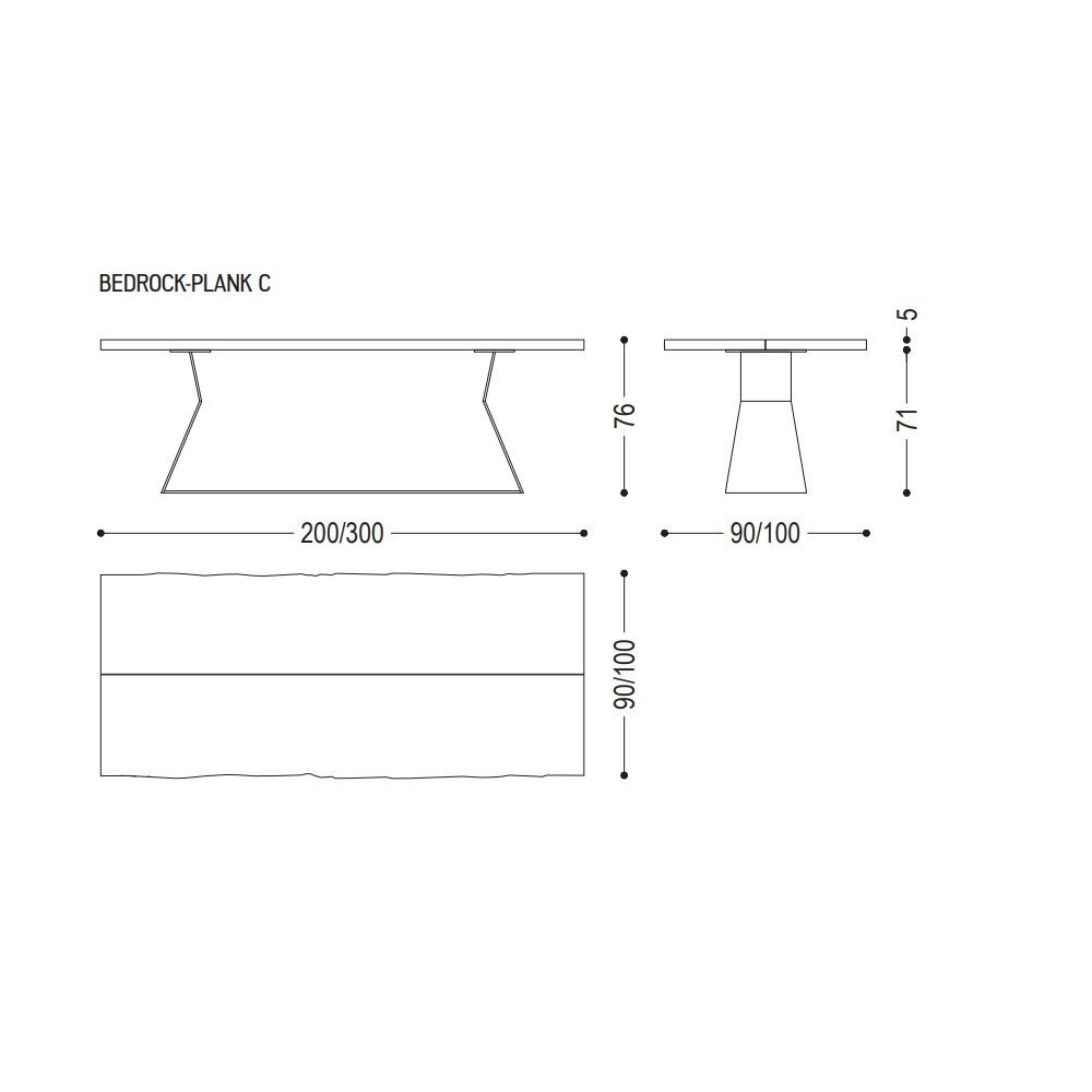 Riva1920 BEDROCK PLANK C - Esstisch