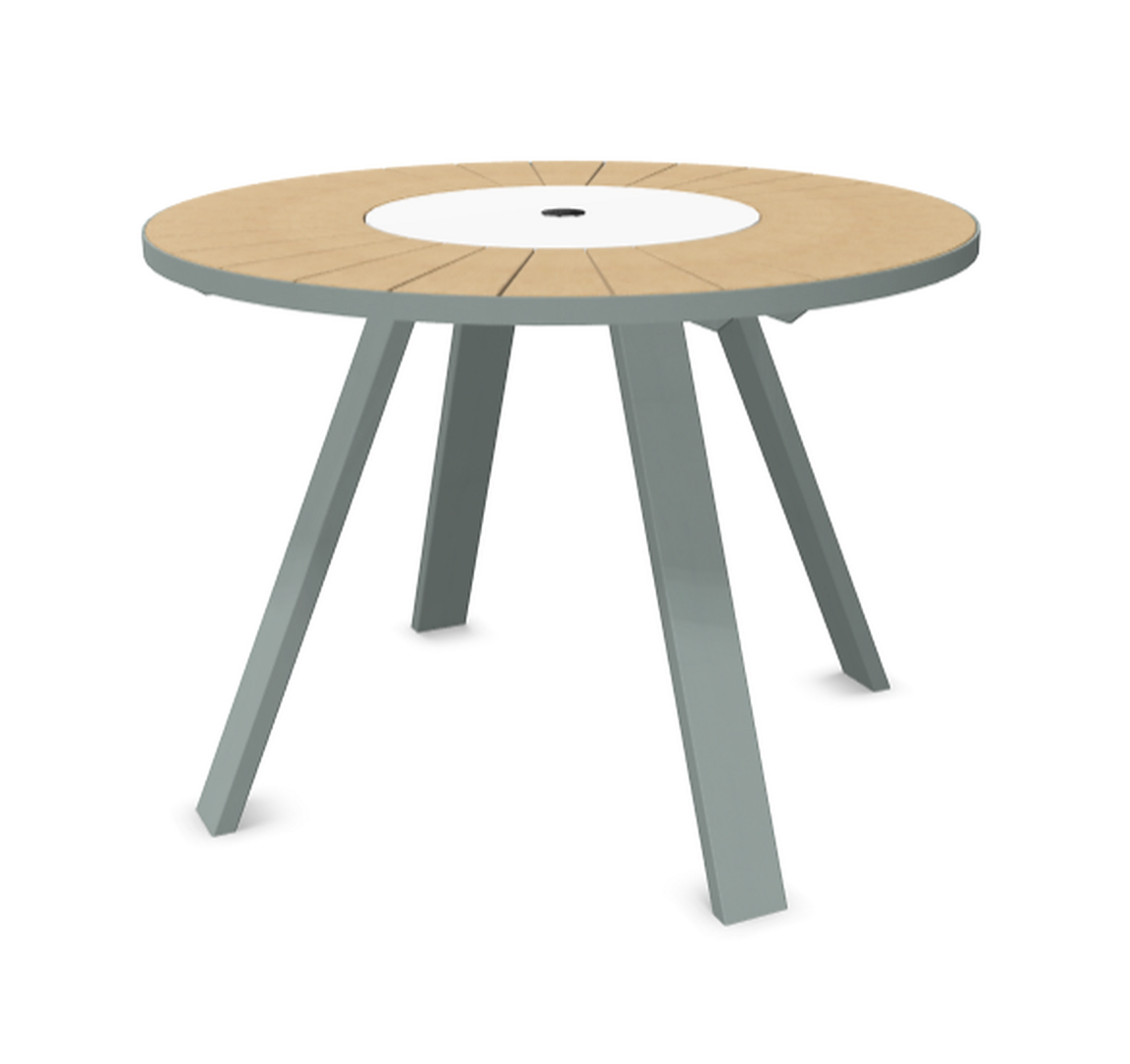 Extremis - Pantagruel Stehtisch - Iroko  - Verdigris
