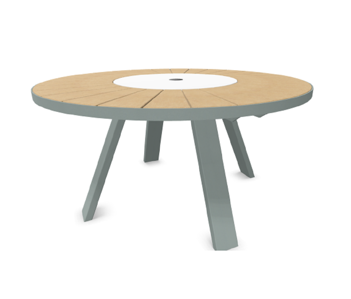 Extremis Pantagruel - runder Tisch - Iroko - Verdigris