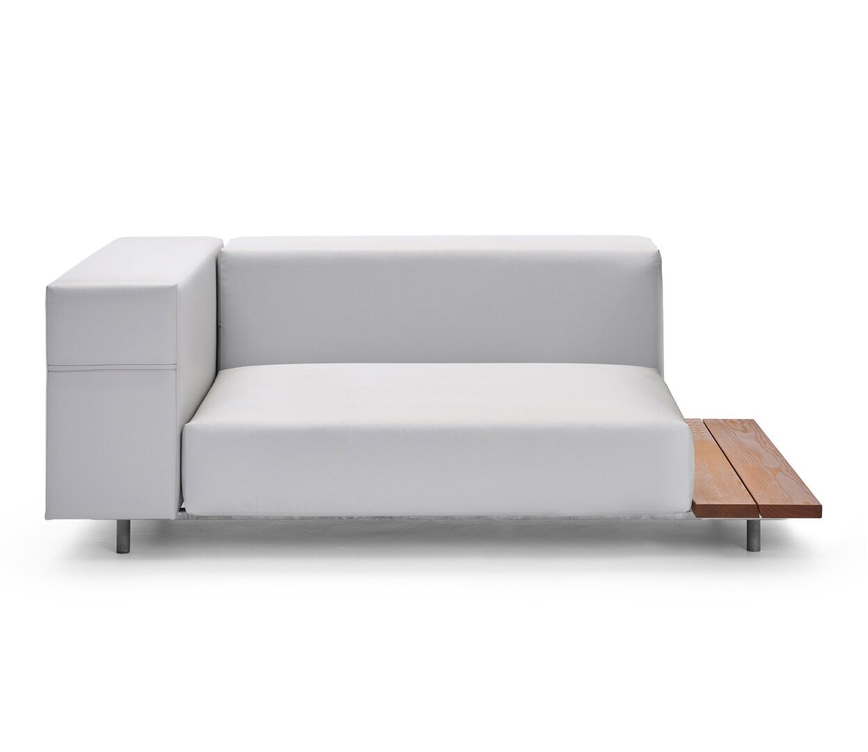 Extremis Walrus - Eckmodul mit Seitentisch - Light Grey
