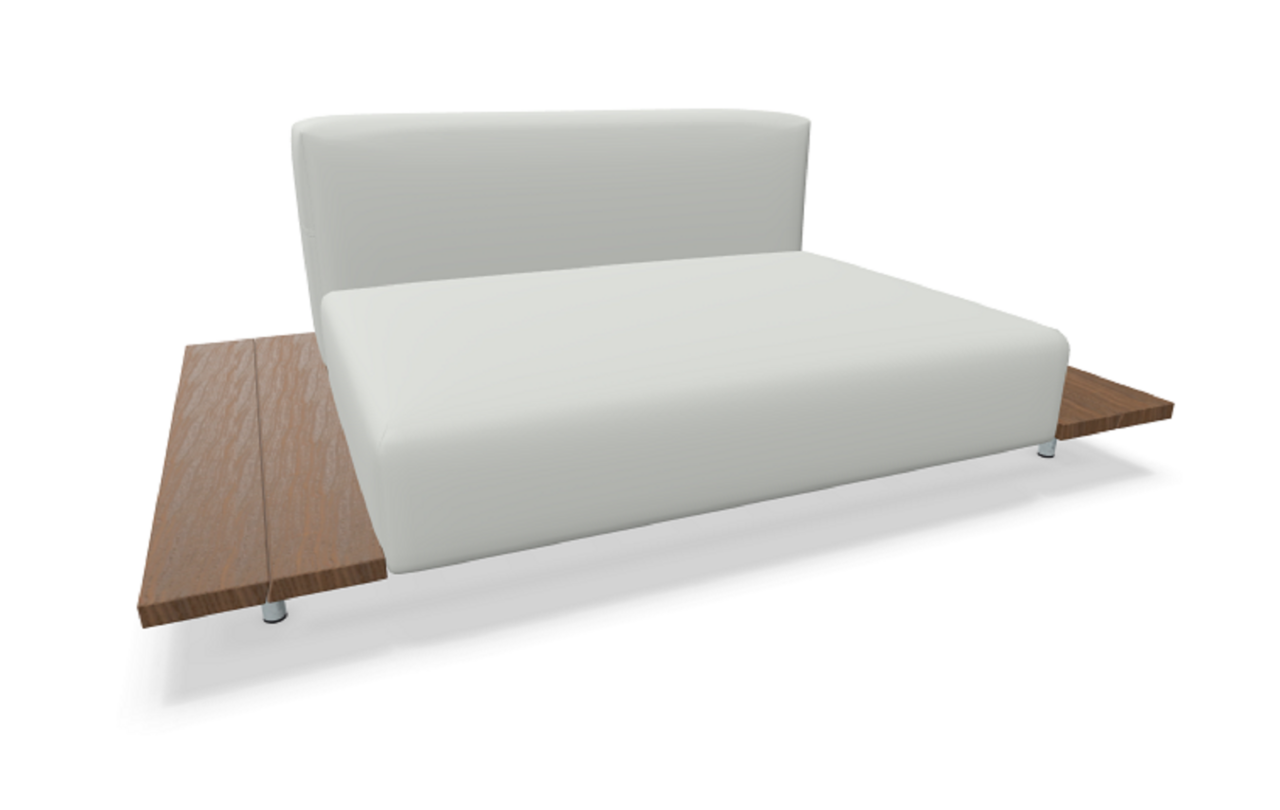 Extremis Walrus - Modul mit 2 Seitentischen - Hellwood / Chalk