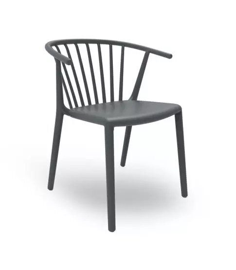 Resol Woody - Gartenstuhl: Dark Grey