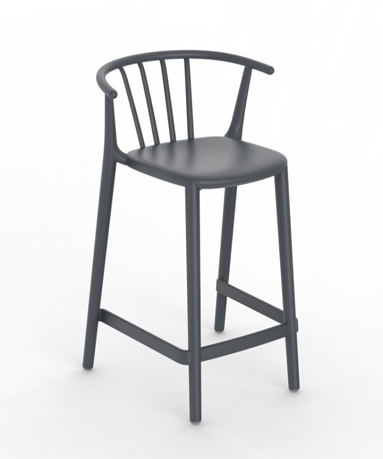 Resol Woody Medio - Outdoor Barhocker: Dark Grey