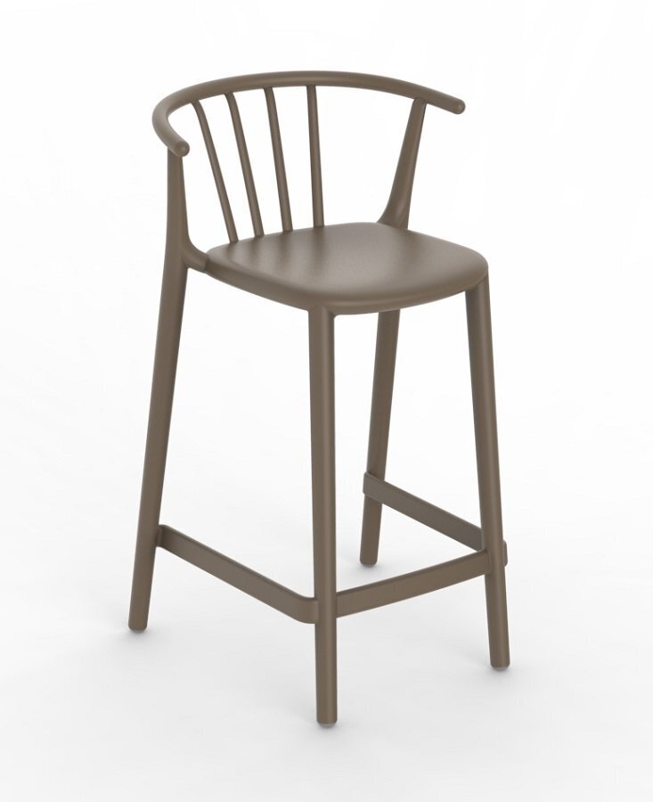 Resol Woody Medio - Outdoor Barhocker: Chocolate