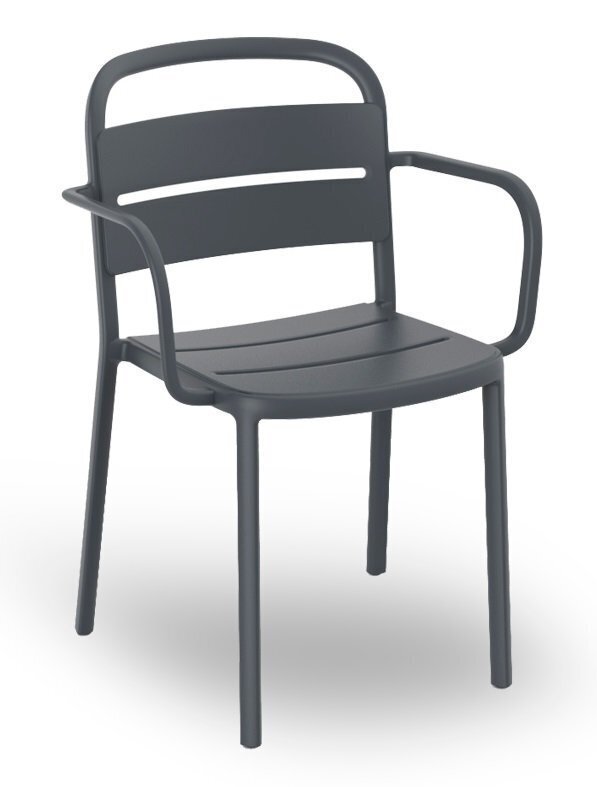 Resol Como Armchair - Garten Armlehnstuhl: Dark Grey