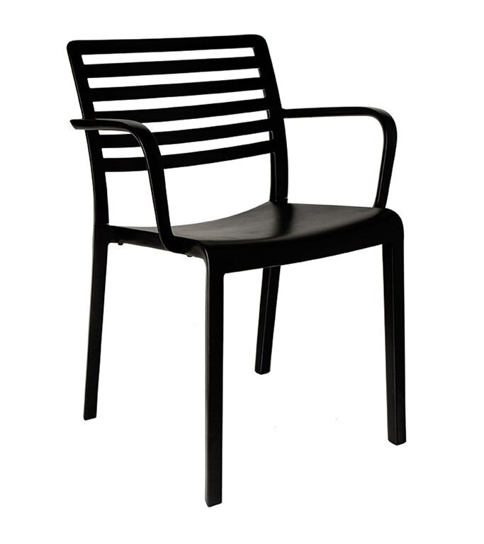 Resol Lama Armchair - Garten Armlehnstuhl: Black