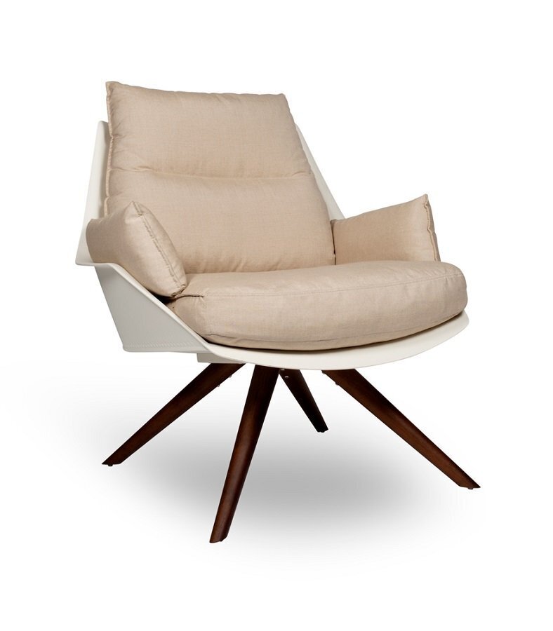 Resol Anou Wood - Outdoor Sessel: Arbor Pebble / Ivory