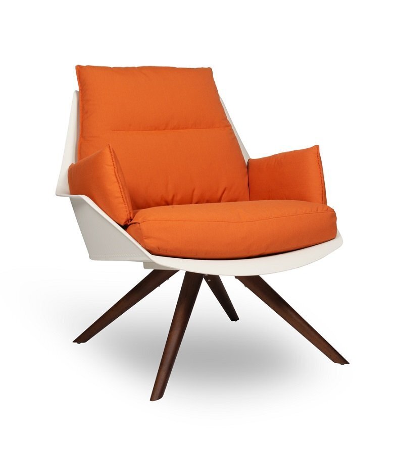Resol Anou Wood - Outdoor Sessel: Pumpkin / Ivory