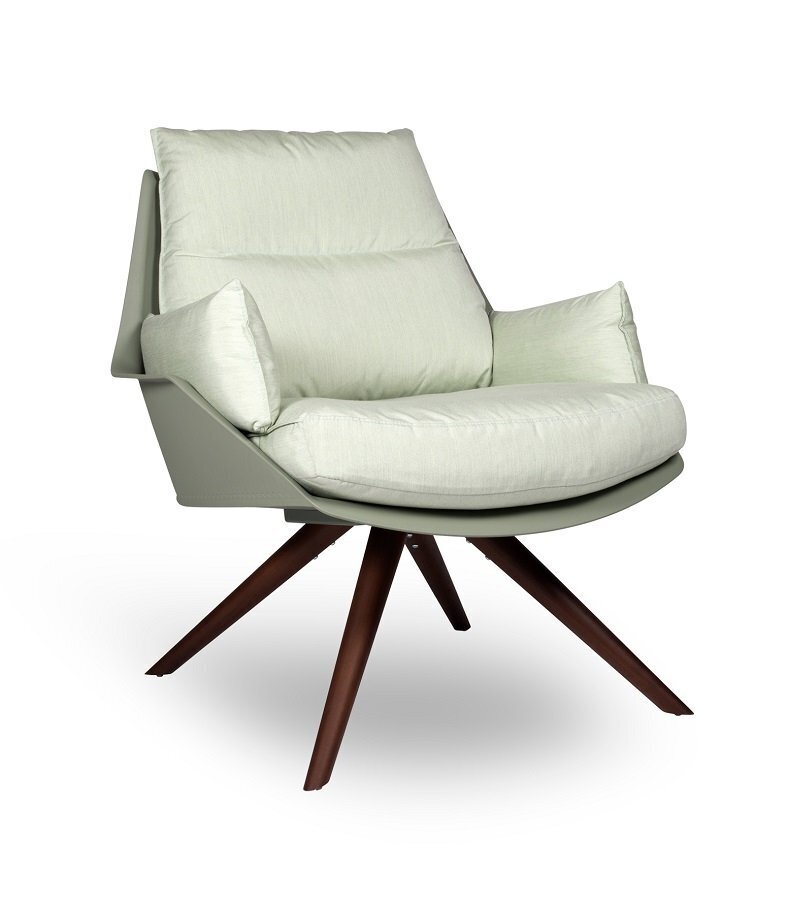Resol Anou Wood - Outdoor Sessel: Mint / Green Grey