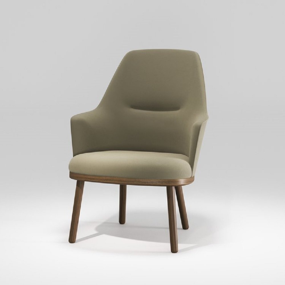 WeWood Sartor Wood Lounge Chair - Walnut TWDM12009
