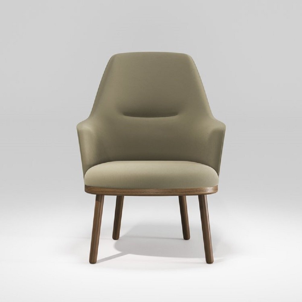 WeWood Sartor Wood Lounge Chair - Walnut TWDM12009