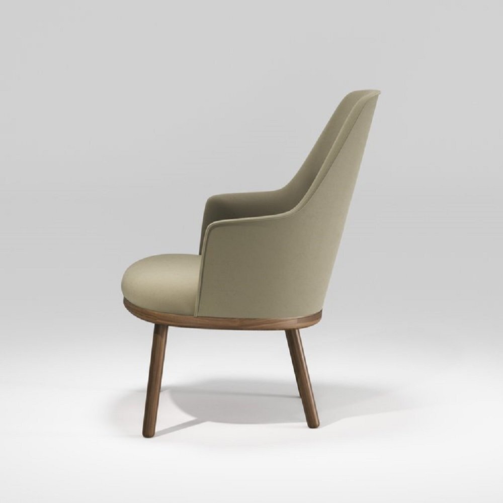 WeWood Sartor Wood Lounge Chair - Walnut TWDM12009