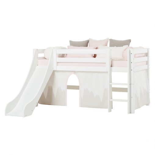 Hoppekids PREMIUM Halbhoghes Bettten mit Rutsche und Leiter