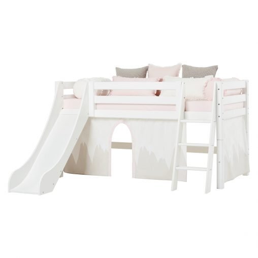 Hoppekids PREMIUM Halbhoghes Bettten mit Rutsche und Leiter