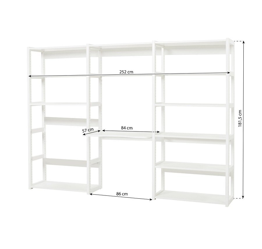 Hoppekids STOREY bookshelf with 3 sections - 80 x 80 x 80 cm