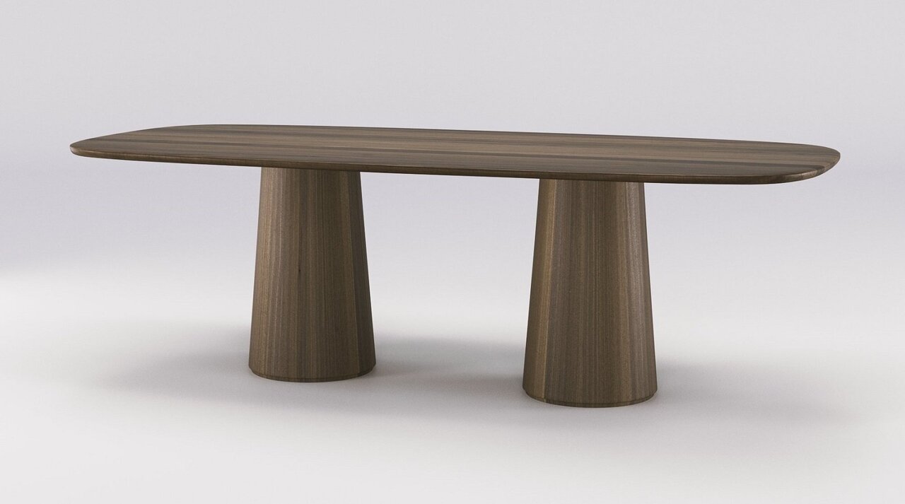 Wewood Amos-Esstisch-Walnut-B180 x H75 x T100