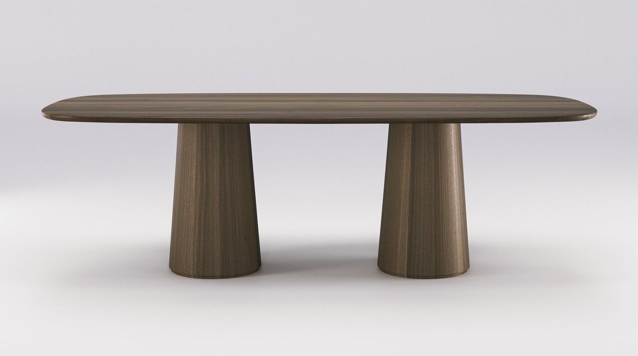 Wewood Amos-Esstisch-Walnut-B180 x H75 x T100