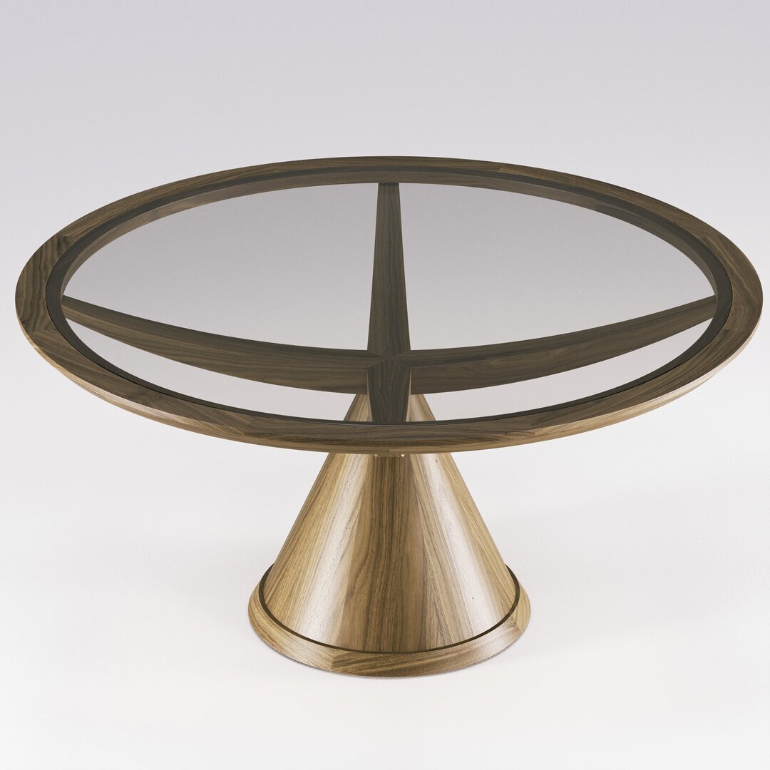 Wewood Vasco-Esstisch-Nussbaumglas (Bronze)