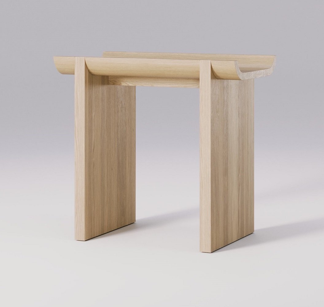 Wewood Rigoles-Hoher Beistelltisch-Eiche