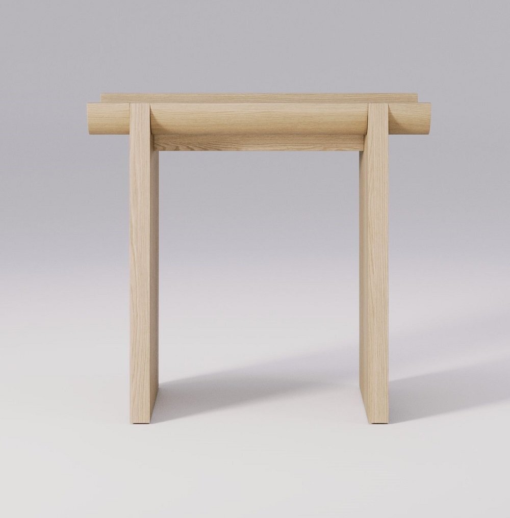 Wewood Rigoles-Hoher Beistelltisch-Eiche