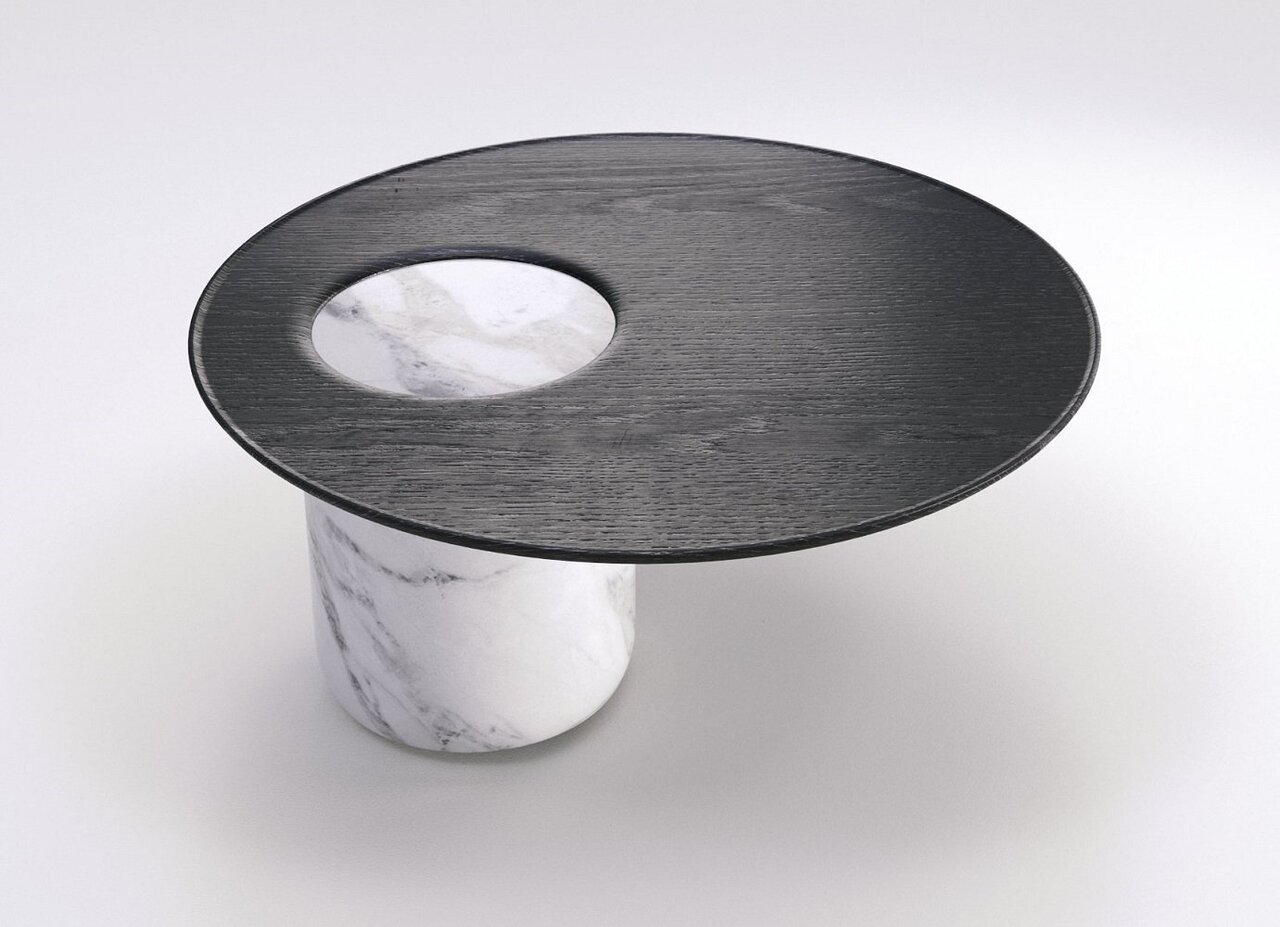 Wewood Lago-Couchtisch-Schwarze Eiche