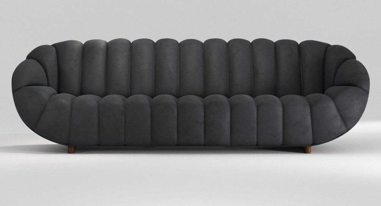 Wewood Rabelo-3 Sitzer Sofa-Walnut-TWAS4027-Leder