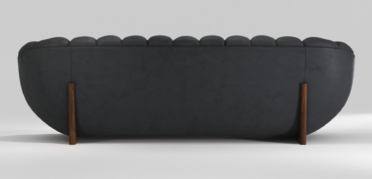 Wewood Rabelo-3 Sitzer Sofa-Walnut-TWAS4027-Leder