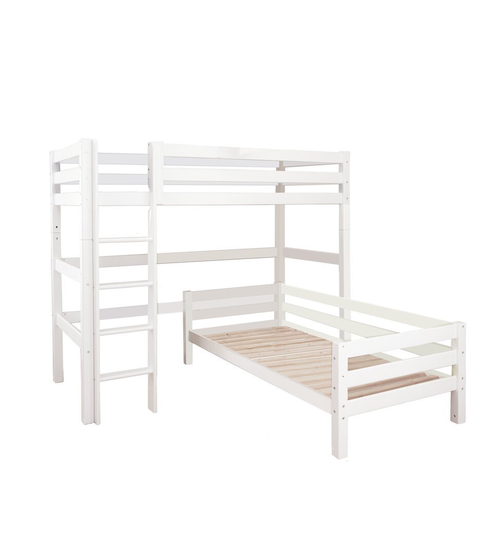 Hoppekids ECO Luxury Eck-Etagenbett 90x200cm weiß - 90x200 cm Eck-Etagenbett
