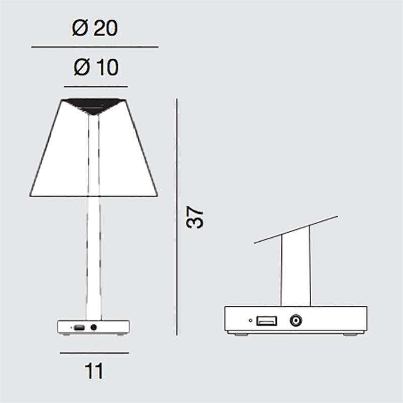 Rotaliana Dina+ LED Akku-Tischleuchte 
