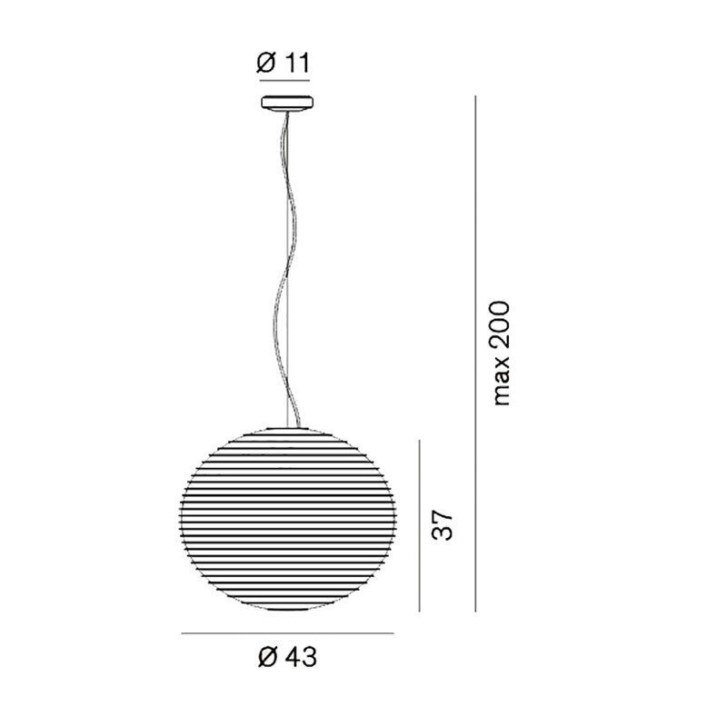Rotaliana Flow Glass Pendelleuchte - Ø 43cm