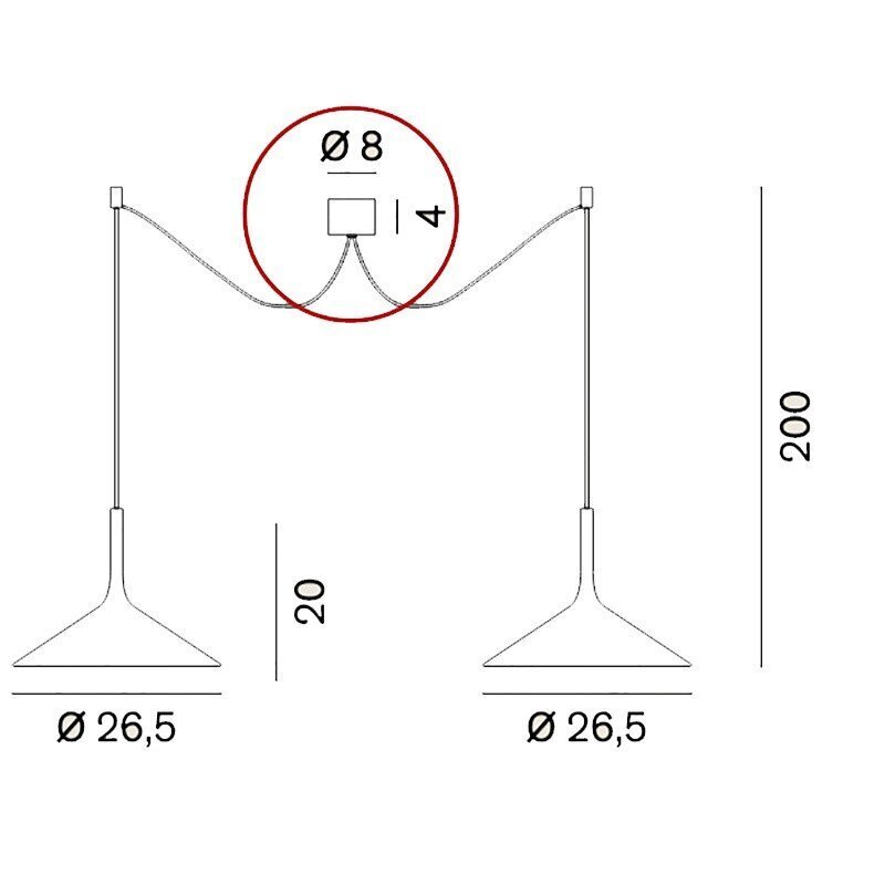 Rotaliana Dry H4 LED Pendelleuchte