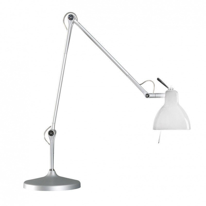 Rotaliana Luxy T2 Tischleuchte - weiss / glänzend / Gestell silber 