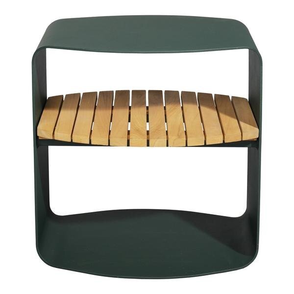 Mindo 109 Outdoor Side Table - Dark Green Aluminum