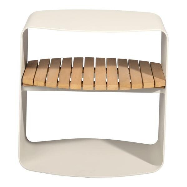 Mindo 109 Outdoor Side Table - Light Grey Aluminum