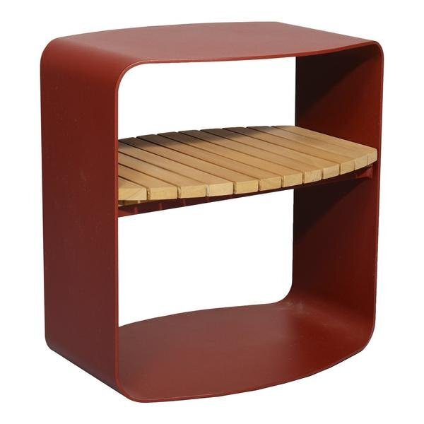Mindo 109 Outdoor Side Table - Terracotta Red Aluminum