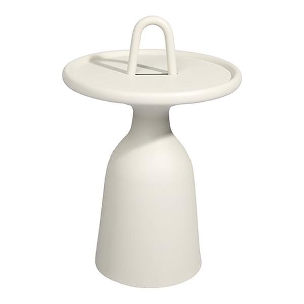 Mindo 104 Outdoor Side Table with Handle - Light Grey Aluminum
