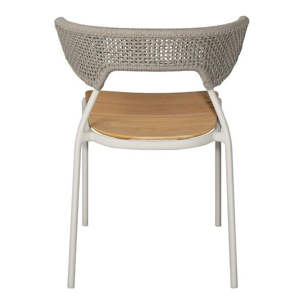 Mindo 101 Outdoor Dining Chair - Stackable - Off-White Aluminum