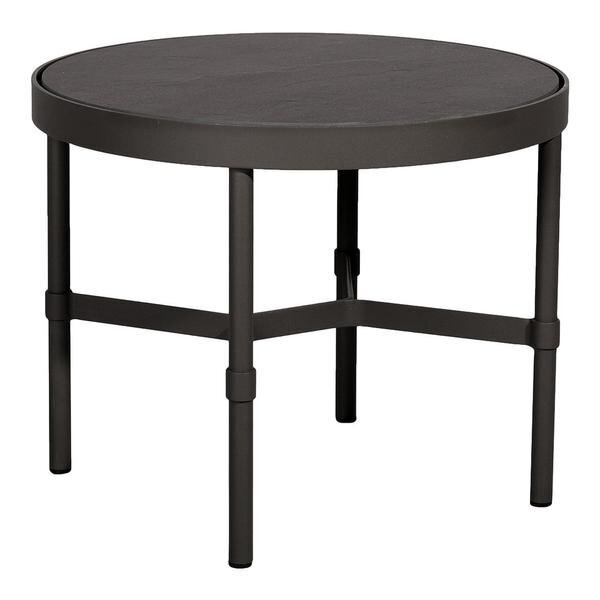 Mindo 100 Outdoor Coffee Table - Round - Dark Grey Aluminum