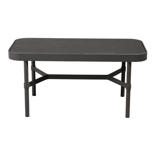 Mindo 100 Outdoor Coffee Table - Rectangular - Dark Grey Aluminum